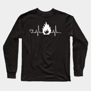 Heartbeat - fire Long Sleeve T-Shirt